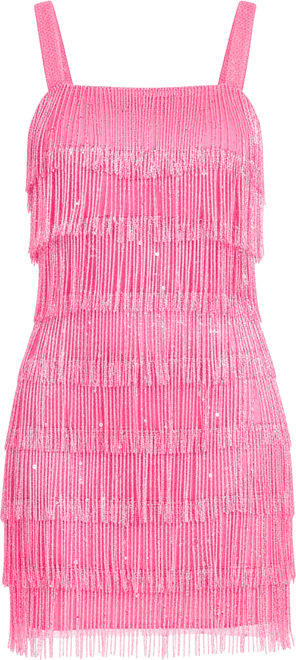 Women's Beaded Fringe Cocktail Dress