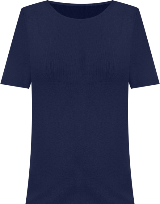 Women's Fine-Rib Crewneck Sweater T-Shirt, Regular & Petite