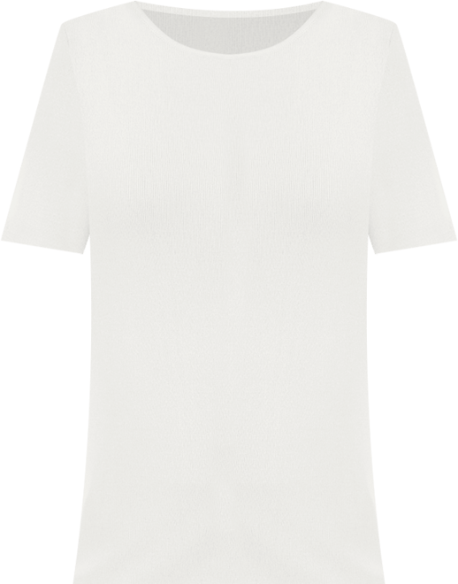 Women's Fine-Rib Crewneck Sweater T-Shirt, Regular & Petite