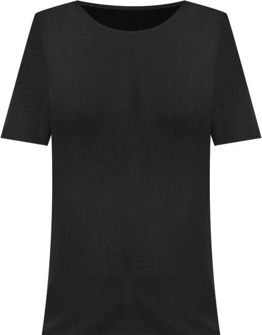 Women's Fine-Rib Crewneck Sweater T-Shirt, Regular & Petite