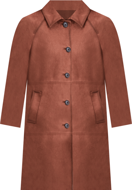 Women's Button-Front Faux-Suede Jacket