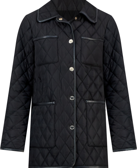 Michael  Women's Faux-Leather-Trim Quilted Coat, Exclusively at Macy's