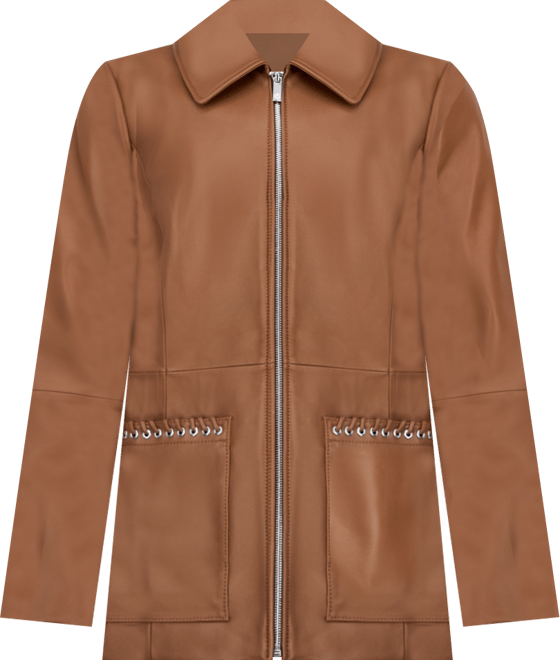 Women's Zip-Front Leather Jacket