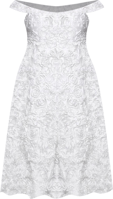 Women's Off The Shoulder Rosette A-Line Evening Gown