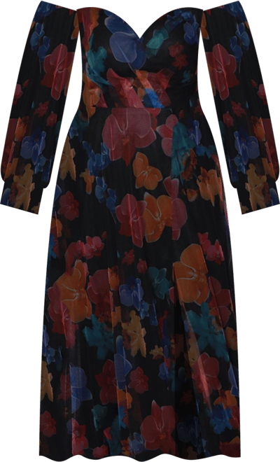 Women's Floral Strapless Sweetheart Neckline A-Line Gown