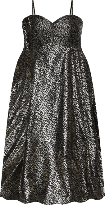 Women's Animal Print Spaghetti Strap A-Line Gown