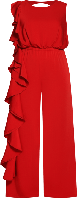Women's Crepe Ruffle Jumpsuit