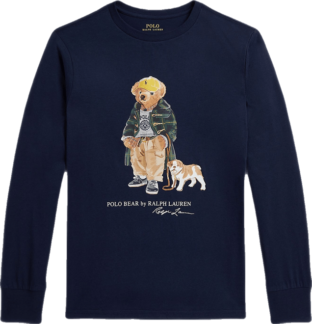Big Boys Polo Bear Long Sleeve T-Shirt