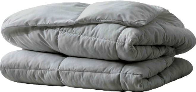 Noiseless Lightweight Goose Feather Down Comforter, Full/Queen