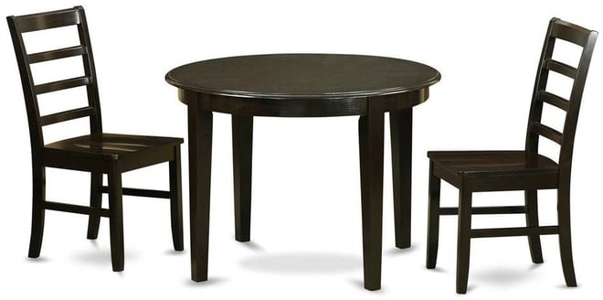 3 Pc small Kitchen Table and Chairs set-Table and 2 Wood Dining Chairs