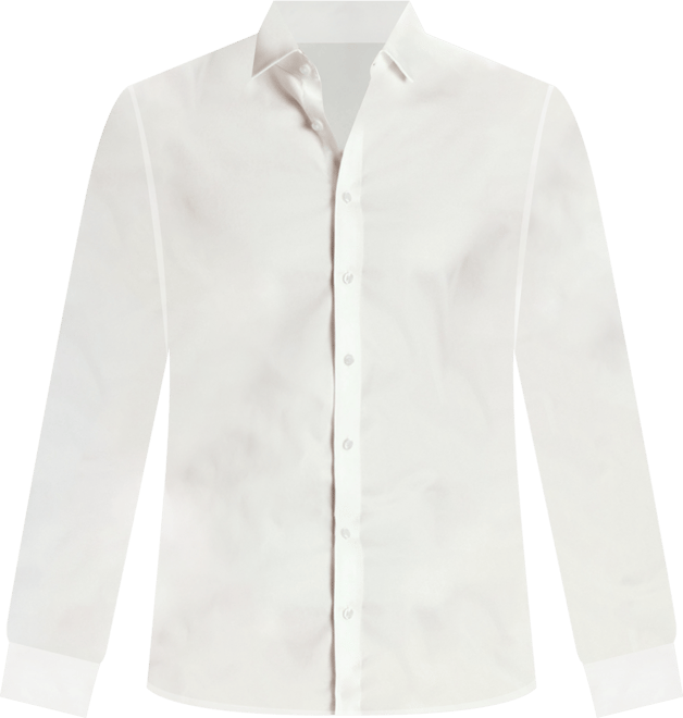 Men's Slim-Fit Ivory Twill Dress Shirt