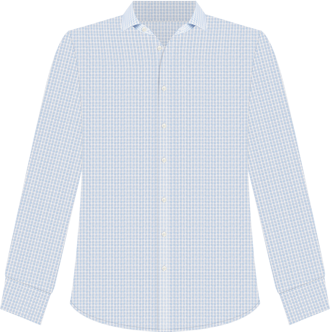 Men's Slim-Fit Non-Iron Check Twill Dress Shirt