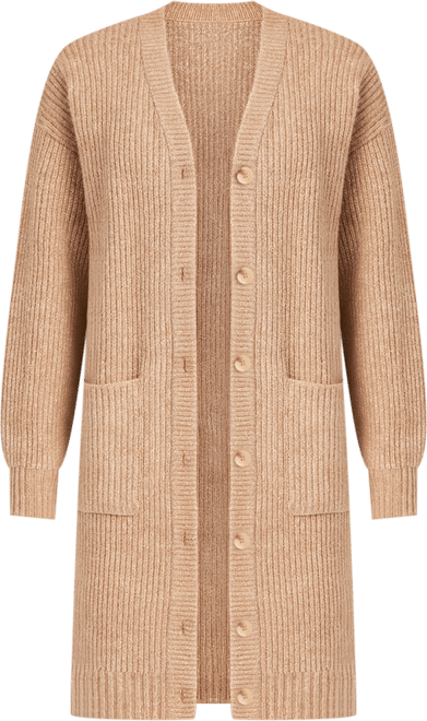 June + Vie Women's June + Vie Midi-Length Button-Down Cardigan