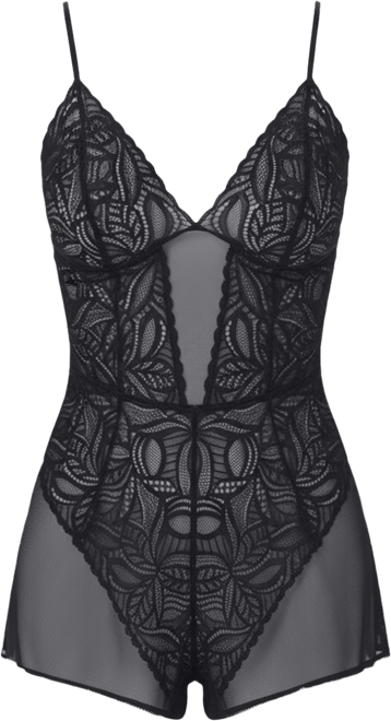 Women's Deco Lace Romper Chemise- DK7559