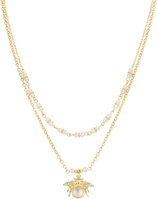 Summer Bees Double Strand Short Necklace