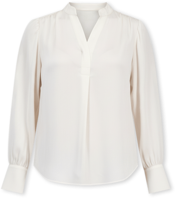 Petite Split-Neck Blouse