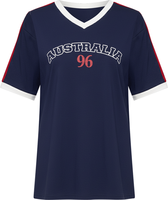 Women's Australia 96 Contrast Oversized T Shirt