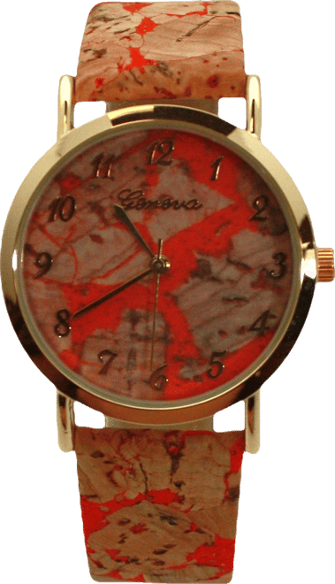 Multi Cork Style Strap Women Watch