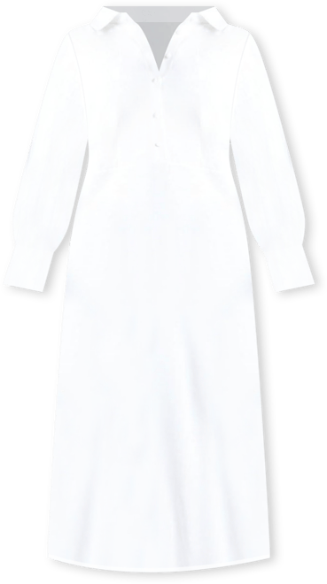 Women's Plus Size Collared Maxi Shirt Dress
