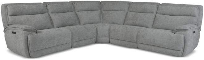 Ozryn 5-Pc. Fabric Sectional with 2 Power Motion Chairs, Exclusively at Macy's