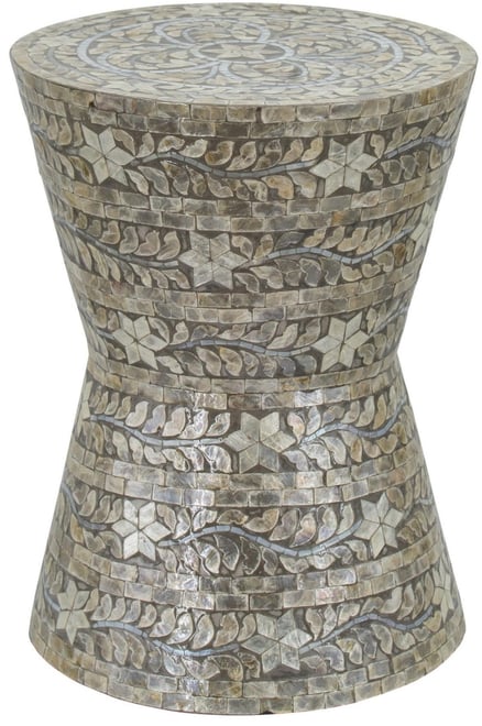 Luxury Accent Table Stool Elegant Star Foliage Pattern Design