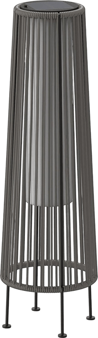 All-Steel Pull Rope Wicker Floor Lamp