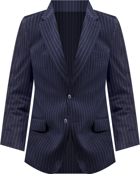 Men's Classic Fit Wool-Blend Pinstripe Suit Separate Jacket