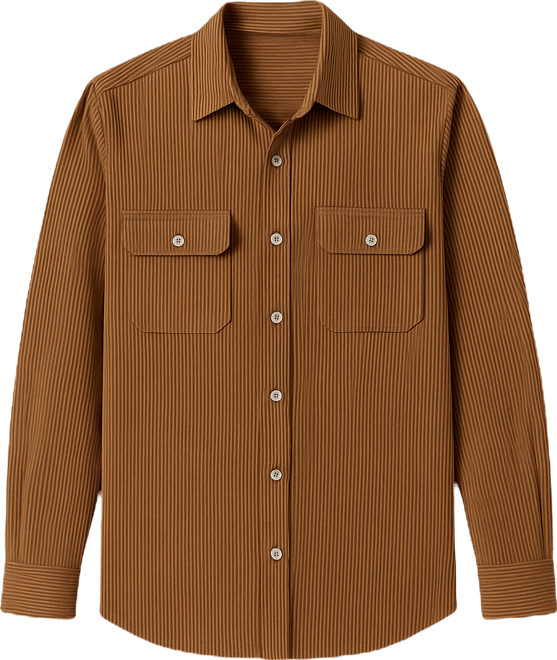 Men's Solid Ribbed Utility Shirt