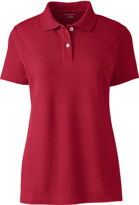 Women's Plus Size Short Sleeve Basic Mesh Polo Shirt