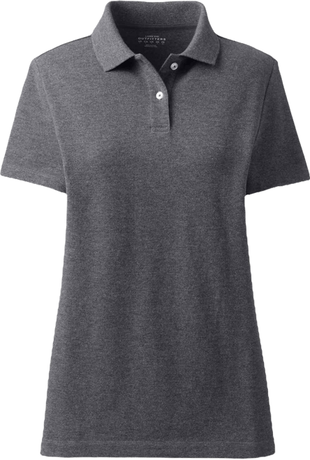 Women's Plus Size Short Sleeve Basic Mesh Polo Shirt