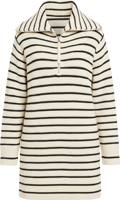 June + Vie Women's Plus Size Half-Zip Sweater