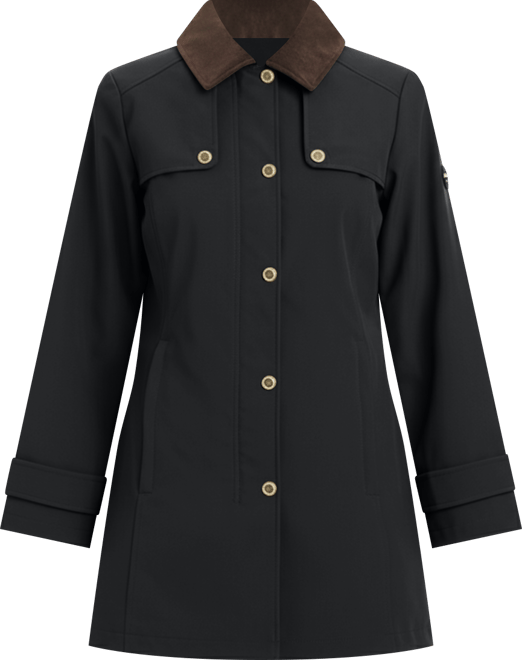 Women's Hooded Corduroy-Collar Softshell Coat, Exclusively at Macy's