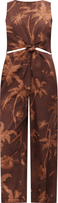 Women's Cut Out Knot Detail Lyocell Jumpsuit