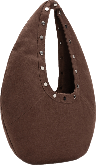 Women's Oval Studded Shoulder Bag