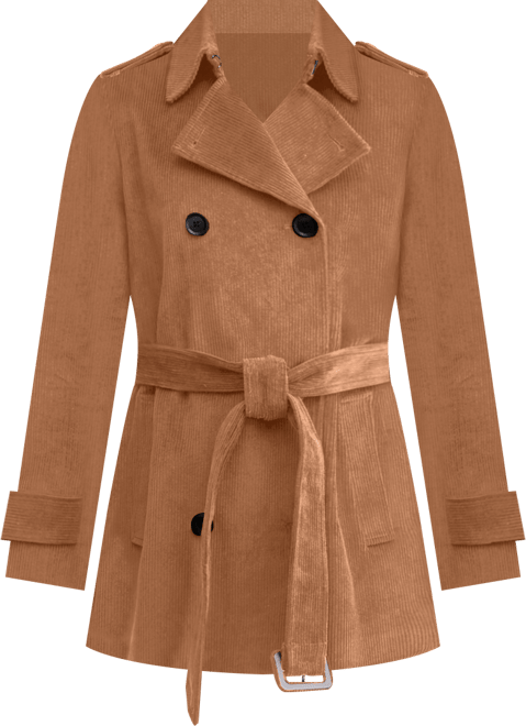 BCBG Women's Belted Corduroy Trench Coat Macy's