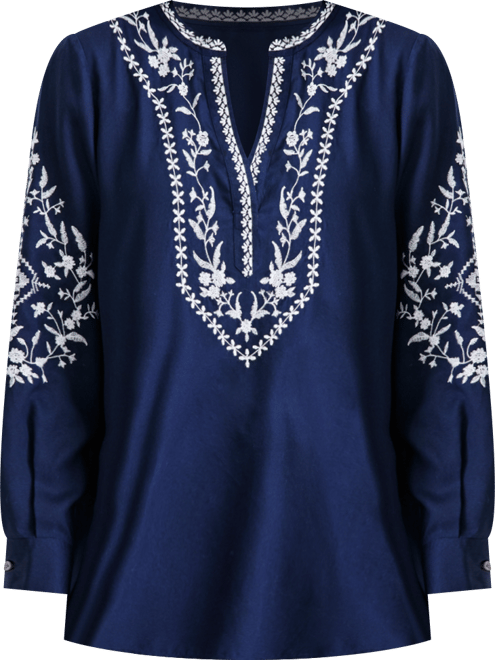 Women's Embroidered Long-Sleeve Tunic, Macy's Exclusive