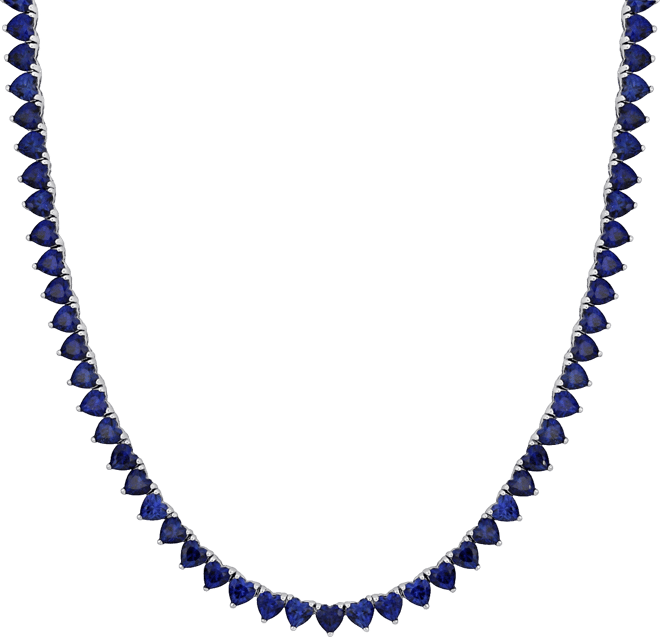 Lab-Created Gemstone 18" Collar Necklace in 18k Gold Plated Over Sterling Silver