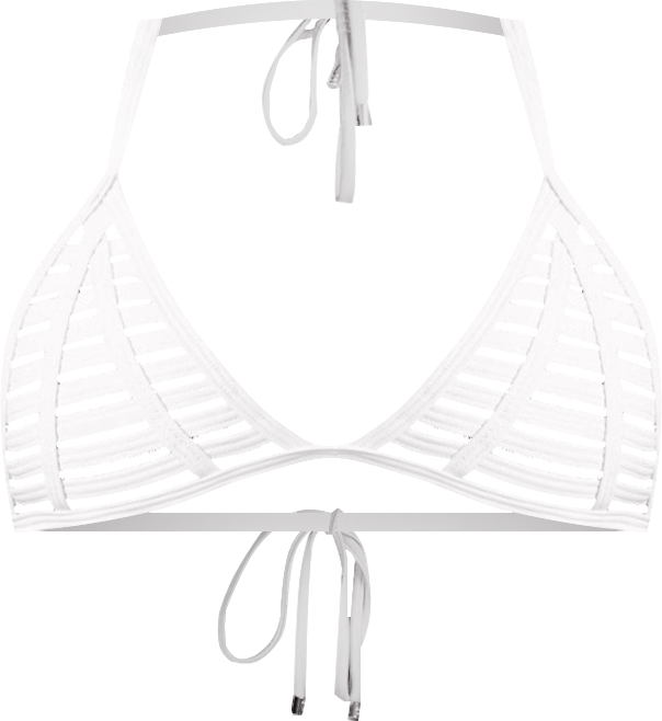 Women's Hard Summer Strappy Cutout Triangle Bikini Top