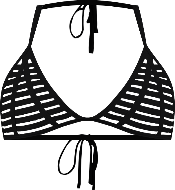 Women's Hard Summer Strappy Cutout Triangle Bikini Top