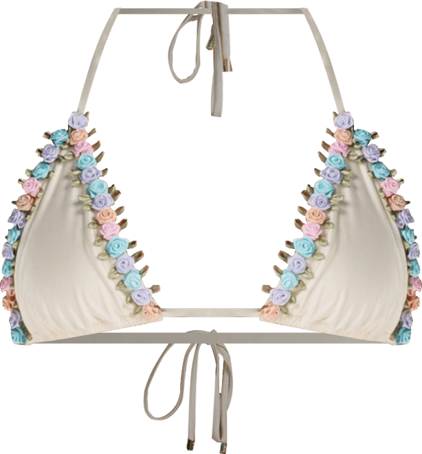 Women's Secret Garden Triangle Bikini Top