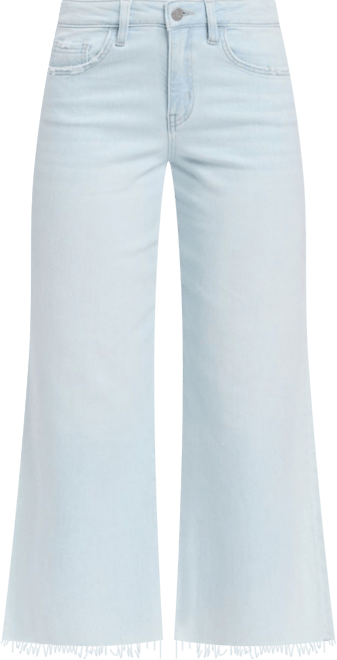 Women's High Rise Crop Wide Leg Jeans