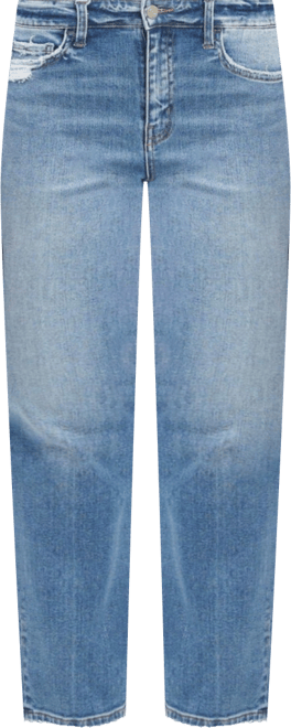 Women's High Rise Tapered Ankle Straight Jeans