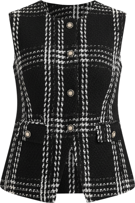 Women's Long Fitted Vest with Pockets