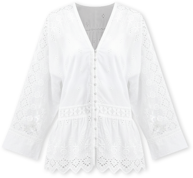 Women's Unbutton Me Eyelet Button Down Shirt