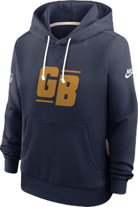 Women's Navy Green Bay Packers The 1923 Classic Sideline Dri-fit Pullover Hoodie