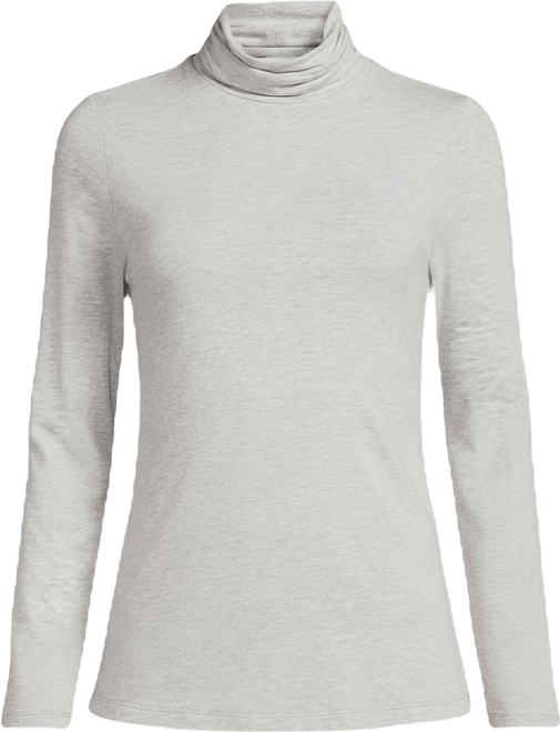 Women's Tall Lightweight Jersey Skimming Long Sleeve Turtleneck