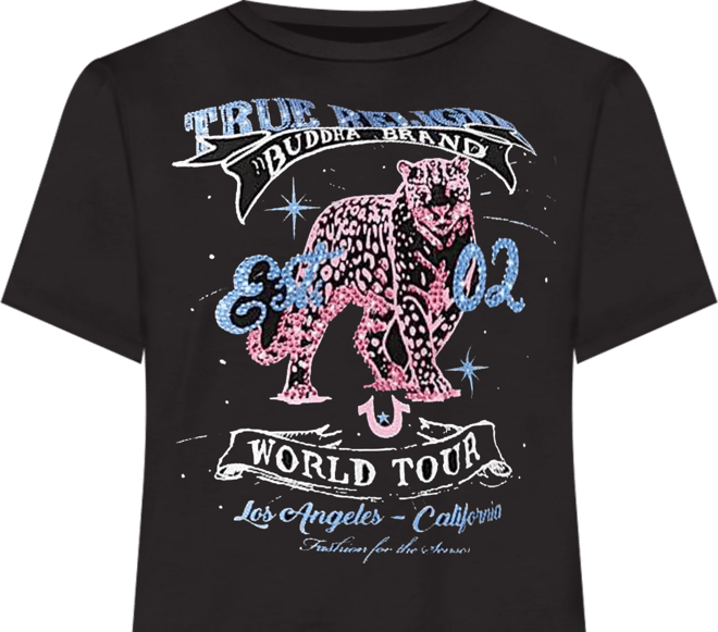 True Religion Crystal Leopard Tee