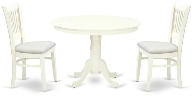 3-Piece Dining Table Set- 2 Kitchen Chairs and Modern Kitchen Table