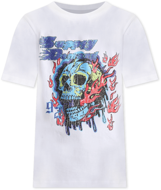 Big Kids' Supply & Demand Flaming Skull Graphic T-Shirt | Finish Line