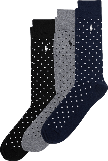 Men's 3-Pk. Classic Dot Dress Socks